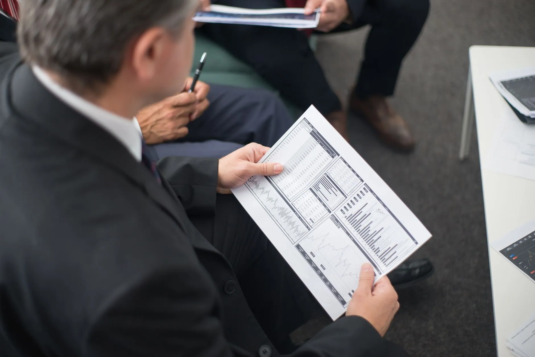 An energy manager reviewing a business renewable energy roadmap